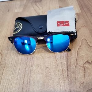 Used RayBan Clubmaster Tortoise Blue lens